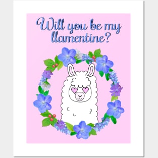 Will you be my llamentine? Posters and Art